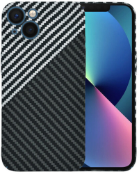 Husa Super Slim pentru iPhone 13 Marmalis Carbon FiberShell Negru/Gri 