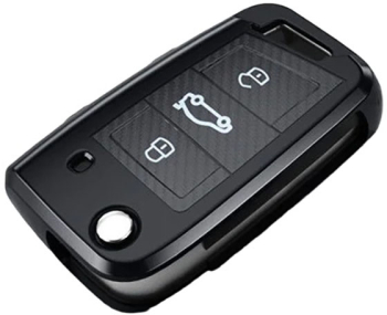 Husa pentru cheie VW Polo Skoda Octavia A7 Kodiaq Seat Ateca Leon Golf 7 MK7 VII Tiguan negru 