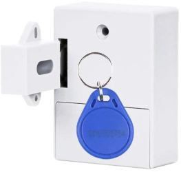 Incuietoare Inteligenta Techstar® EMID IC Digital Discret Deblocare cu card RFID Control Acces Alb 