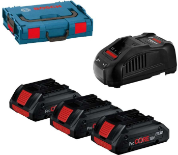 BOSCH - Set 4x acumulator Li-Ion ProCORE 18V 4.0Ah + incarcator GAL 1880 valiza 0615990L1R 
