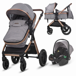 Carucior transformabil 3in1 Coccolle Melora Moonlit Grey 