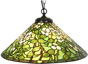Lustra Tiffany metal sticla multicolora 50x135 cm 