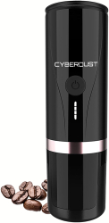 Minipresso CYBERDUST Espressor Portabil Negru Compatibil Cafea Macinata si Capsule Universale B Incarcare USB-C 7500mAh Sistem Anti-Scu 