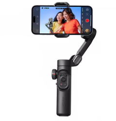 Stabilizator Imagine Telefon 3 Axe Bluetooth Pliabil Tripod inclus Negru Obralix&trade
