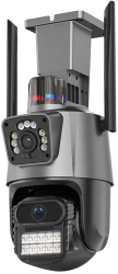 Camera de Supraveghere Exterior cu Sirena Human Detection - Techsuit P11-QQ6 - Black 