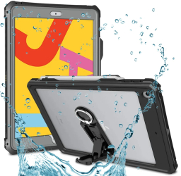 Husa pentru iPad 10.2 2019 / 2020 / 2021 - ShellBox Waterproof IP68 - Black 