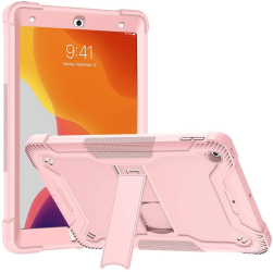 Husa pentru iPad 10.2 2019/2020/2021 + Folie - Techsuit Rugged TabShell - Rose Gold 