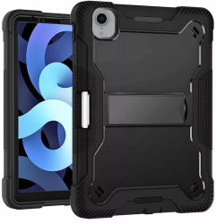 Husa pentru iPad Air 4 2020 /Air 5 2022 /iPad Pro 11 2018/2020/2021/2022 + Folie - Techsuit Rugged TabShell - Black 