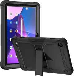 Husa pentru Lenovo Tab M10 3rd Gen TB328FU/TB328XU + Folie - Techsuit Rugged TabShell - Black 