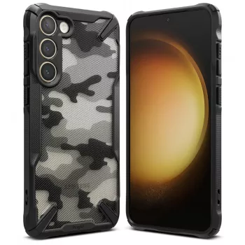 Husa pentru Samsung Galaxy S23 Plus - Ringke Fusion X Design - Camo Black 