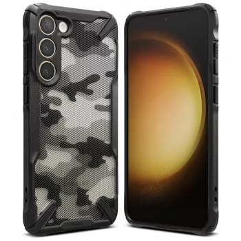 Husa pentru Samsung Galaxy S23 - Ringke Fusion X Design - Camo Black 