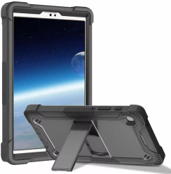 Husa pentru Samsung Galaxy Tab A7 Lite 8.7 inch T220/T225 2021 + Folie - Techsuit Rugged TabShell - Black 