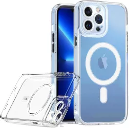 Husa protectie Flippy pentru iPhone 12 Pro Mag Safe 2 in 1 incarcare si magnet Silicone Transparenta 
