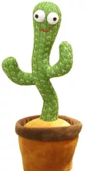 Jucarie Cactus Dansator Flippy Canta Danseaza Imita Distractiv Verde 37cm 