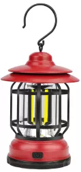 Lampa portabila camping Felinar Vintage cu carlig ABS Iluminare 21 COB LED Intensitate reglabila 5W Flippy Rosu 