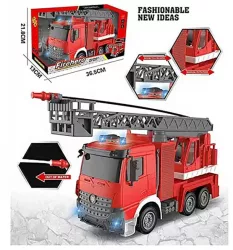Masina de pompieri cu macara sunete lumini si functie stropire Firehero 