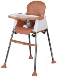 Scaun de Masa Pliabil 3in1 Flippy Reglabil Multifunctional 3 Pozitii Masuta si Husa Detasabile Roti Centura de Siguranta Ajustare Inaltime 