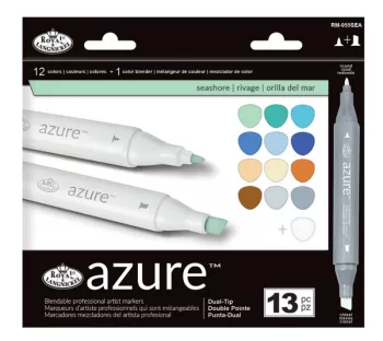 Set 13 markere Royal Langnickel Azure Culori marine 