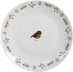 Set 6 farfurii ceramica Bird 20x2 cm 