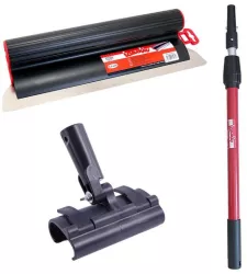Set gletiera profesionala inox 60 cm x 0.3 mm adaptor maner prelungitor 0.73-1.2 m Lanoliv 