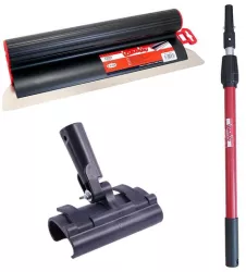 Set gletiera profesionala inox 80 cm x 0.3 mm adaptor maner prelungitor 0.73-1.2 m Lanoliv