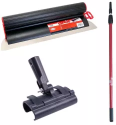 Set gletiera profesionala inox 80 cm x 0.3 mm adaptor maner prelungitor 1.2-2.2 m Lanoliv