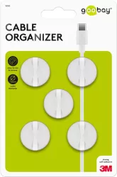 Set organizator cabluri 5 buc alb Goobay 