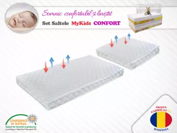 Set saltele MyKids Cocos Confort II 120x70x12 cm + 50x70x12 cm 