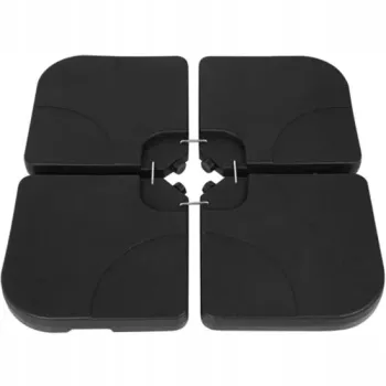Suport pentru umbrela set 4 elemente HDPE cauciuc negru 104x104 cm Gardlov 