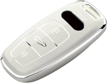 Husa pentru cheie Audi A6 A7 A8 E-tron Q5 Q8 C8 D5 alb 