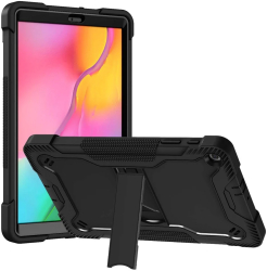 Husa pentru Samsung Galaxy Tab A 10.1 2019 T510/T515 + Folie - Techsuit Rugged TabShell - Black 