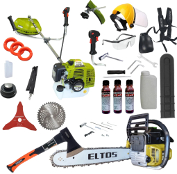 Pachet motocoasa si drujba motofierastrau benzina 4.7CP + 15accesorii EL5200+EL5500+15