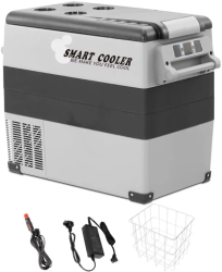 Frigider auto cu compresor smart cooler CF55 12/24V cu display LCD si bluetooth 