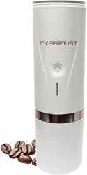 Minipresso CYBERDUST Espressor Portabil Alb Compatibil Cafea Macinata si Capsule Universale B Incarcare USB-C 7500mAh Sistem Anti-Scurg 