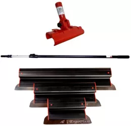 Set 3 gletiere profesionale inox 25 40 60 cm suport maner telescopic 1.2-2.2 m Ergoplast 