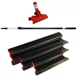 Set 3 gletiere profesionale inox 40 60 80 cm suport maner telescopic 1.2-2.2 m Ergoplast 