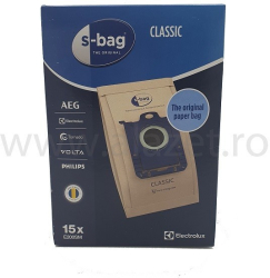 Set 15 saci hartie Electrolux s-bag E200M Mega Pack universali pentru aspiratoare Philips Electrolux 