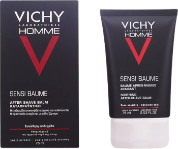 Balsam cu efect calmant dupa ras pentru toate tipurile de piele Vichy Vichy Homme Sensi Baume 75 ml 