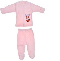 Compleu 2 piese pantaloni si bluza pentru fete Mini Junior CMPMJ-115-7 Roz 