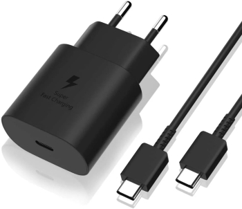 Incarcator 25W pentru Samsung S24 TA800EBE-DG905BBE Type C 1M Super Fast Charger Negru 