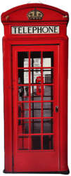 Decoratiune Cabina Telefonica suspendabila metal 30x1x75 cm