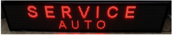Panou Led de Exterior Programabil/Reclama Luminoasa 100x40cm ROSU ideala pentru SERVICE AUTO 