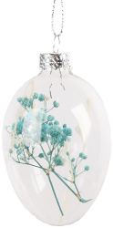 Set 6 oua decorative Paste sticla flori 5x8 cm 