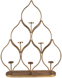 Suport lumanari metal cupru 61x13x76 cm 
