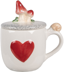 Set 4 cani ceramica Ciupercute 14x10x9/15 cm 400 ml 
