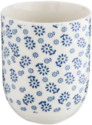 Set 6 cani portelan albastru alb 6x8 100 ml 