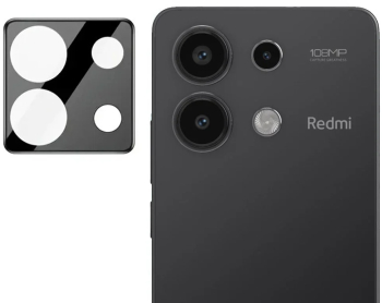 Folie Camera pentru Xiaomi Redmi Note 13 4G - Techsuit Full Camera Glass - Black 