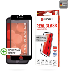 Folie pentru iPhone 6 / 6S / 7 / 8 / SE 2 SE 2020 / SE 3 SE 2022 - Displex Real Glass Full Cover - Black 