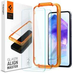 Folie pentru Samsung Galaxy A55 5G set 2 - Spigen Glas.TR Align Master - Clear 