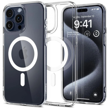 Husa pentru iPhone 15 Pro - Spigen Ultra Hybrid MagSafe - White 